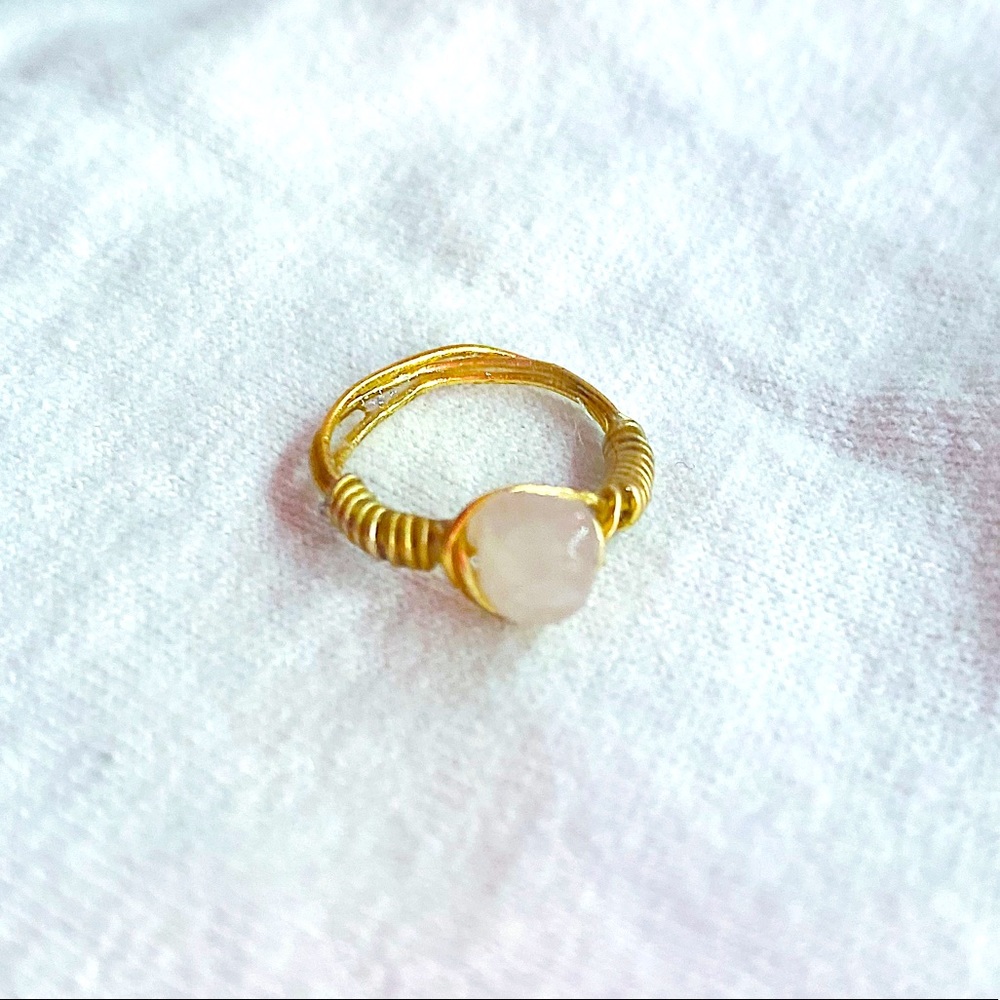 clear quartz crystal ring